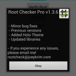 Информация о версии Root Checker Pro