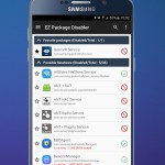 Список запущенных и установленных служб EZ Package Disabler (Samsung)